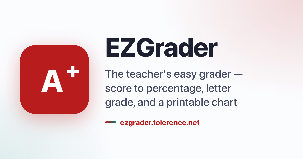 Easy Grader & Printable Grading Chart — EZGrader